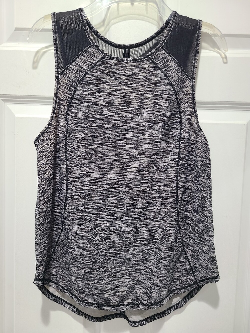 Lululemon Black Gray Space dye Sculpt Tank Running Athletic Sz 6